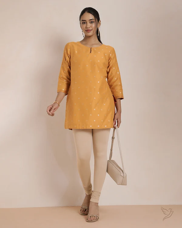 Twin Birds-Cotton Churidar Legging - Butter Scotch