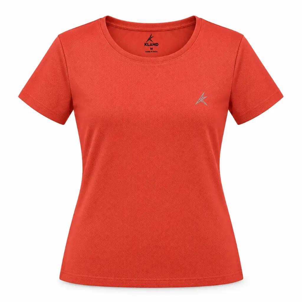 Kland -Dri-Fit Active Women T-shirt-Short Sleeve-Carrot Pink