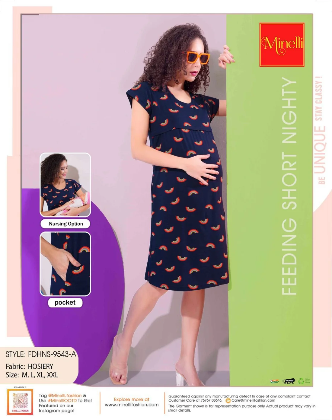 Minelli-9543-Feeding Short Nightdress