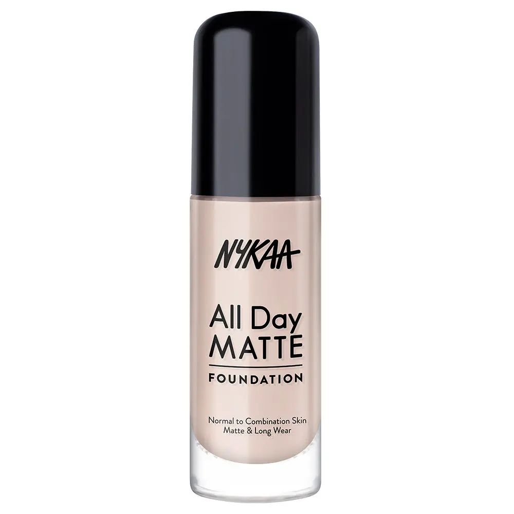 Nykaa-All Day Matte Long Wear Liquid Foundation For Normal To Combination Skin-Ivory 01