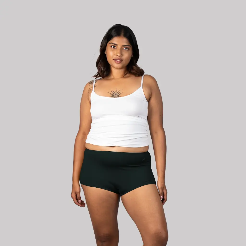 Lavos-Boyshort Underwear Women – Comfortable & Full-Coverage Panties-Gun Metal