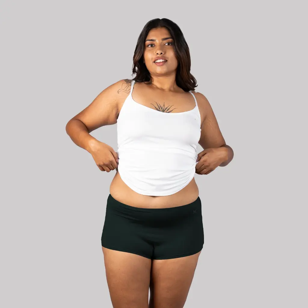Lavos-Boyshort Underwear Women – Comfortable & Full-Coverage Panties-Black