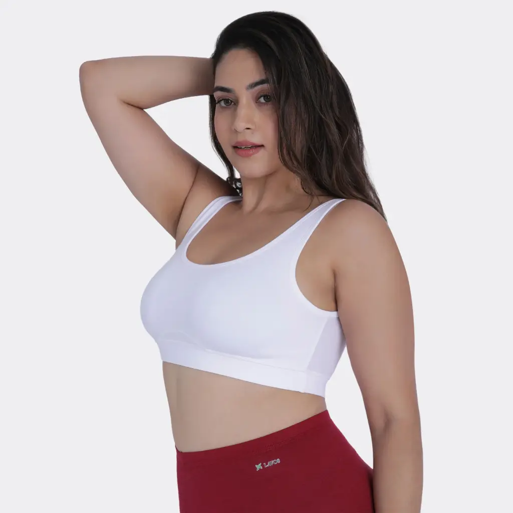 Lavos-Non-Padded Comfort Bra for Natural Support & Daily Wear-White