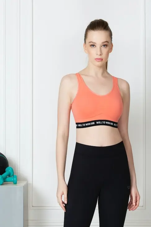 Van Heusen Proactive Women Coral Anti Bacterial Wireless Sports Bra