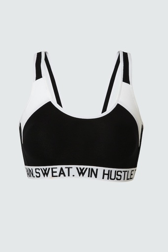 Van Heusen Proactive Women Black Colour Blocked Anti Bacterial Wireless Sports Bra