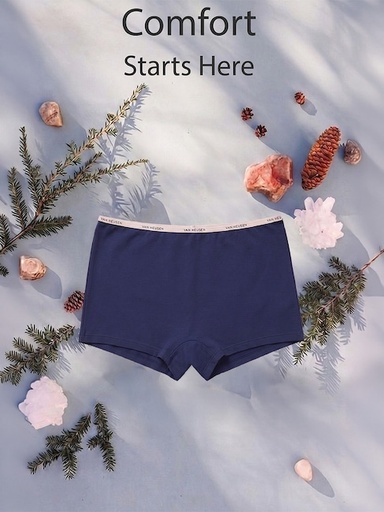 Van Heusen Women Deep Sea Navy Solid Anti Bacterial Moisture Wicking Boyshorts