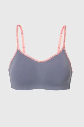 Van Heusen Women Blue Granite Solid Seamless Cups Non Padded Cami Bra