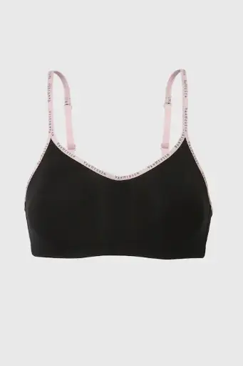 Van Heusen Women Pure Black Solid Seamless Cups Non Padded Cami Bra