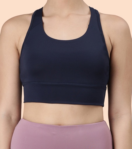 Enamor -Basic Workout Sports Bra Medium Impact Dry Fit Longline Basic Sports Bra
