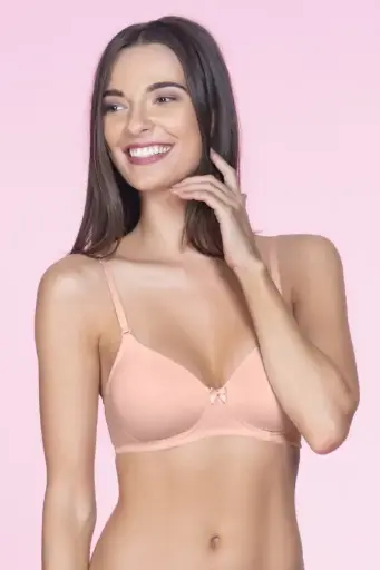Amante-Smooth Charm Padded Non-Wired T-Shirt Bra - Impatiens Pink