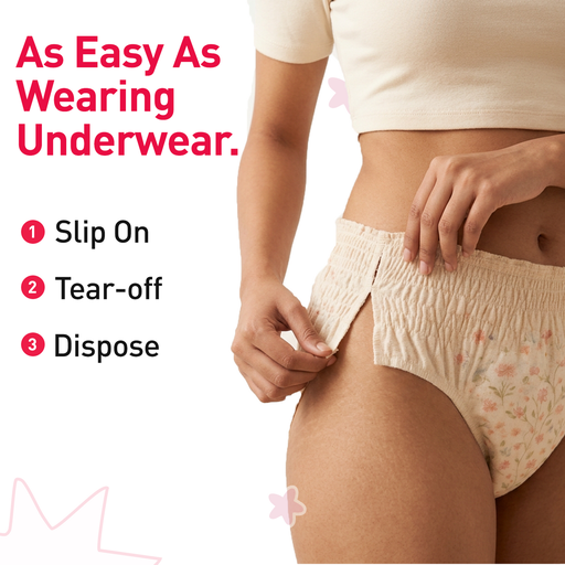 [SIRONA-PERIOD PANTS-PACK OF 5] Sirona-Disposable Teens Period Pants - Pack of 5