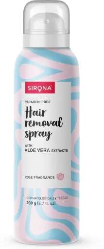 [Aloevera & Rose Fragrance-200ml] Sirona-Hair Removal Spray with Aloe Vera & Rose Fragrance-200ml