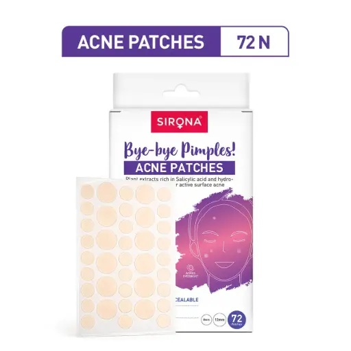 [Pack of 72 Patches] Sirona-Acne Pimple Patch For Face (Pack of 72 Patches)