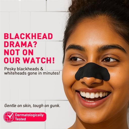 [sirona -nose strips-pack of 4] Sirona-Natural Bamboo Charcoal Nose Strips For Women, Removes Blackheads,Whiteheads & Pore Cleanser-pack of 4