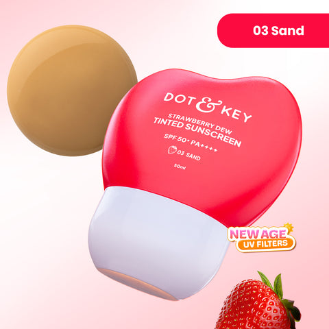 [SAND 03-50ML] Dot & Key-Strawberry Dew Tinted Sunscreen SPF 50+ PA++++ With New-Age UV Filters -Sand-03-50 ml
