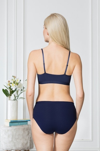 Van Heusen Women Deep Sea Navy Solid Non Padded Wireless Bralette